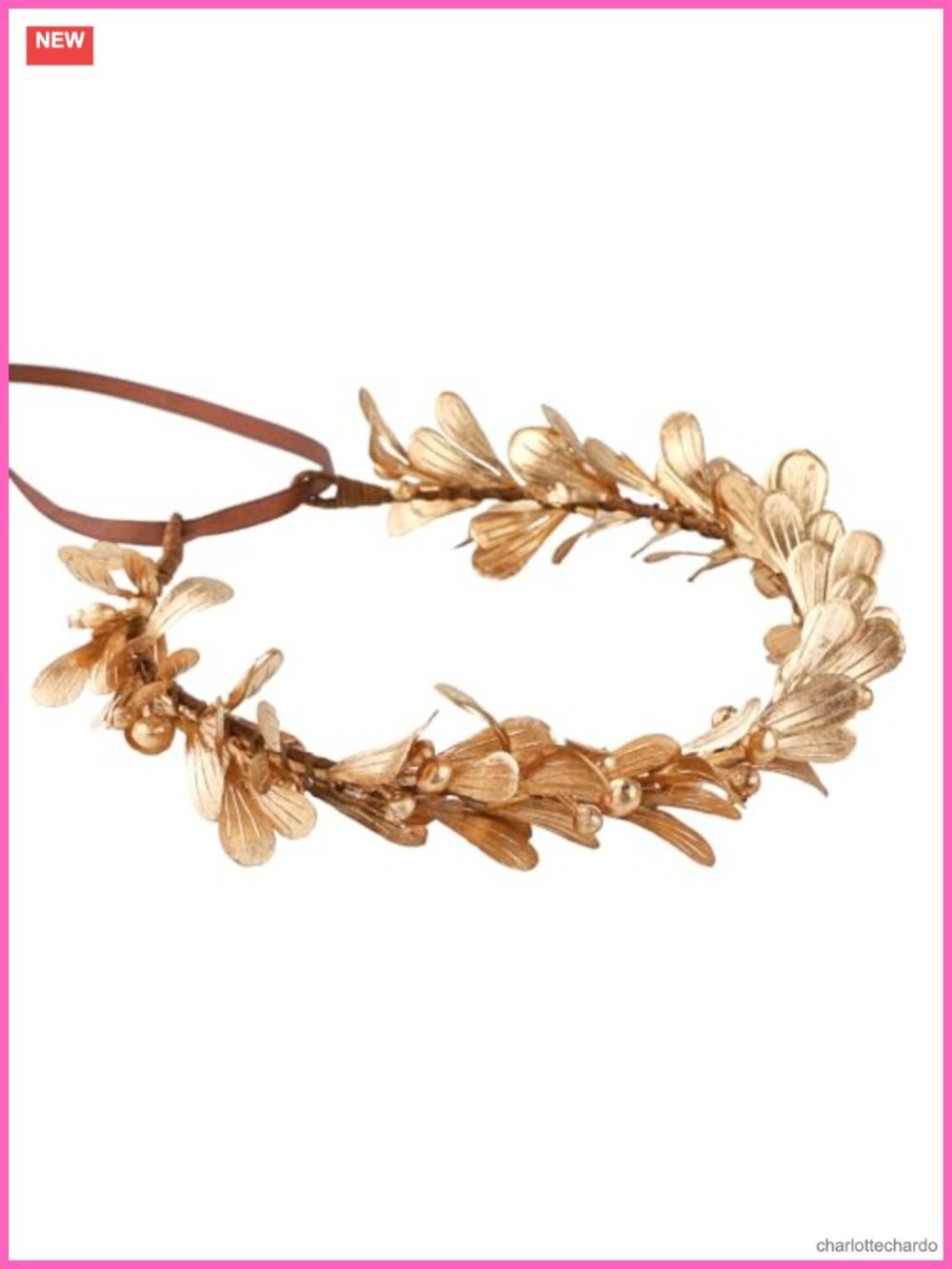 Handmade Gold Leaf Headband Greek Goddess Hair Accessory